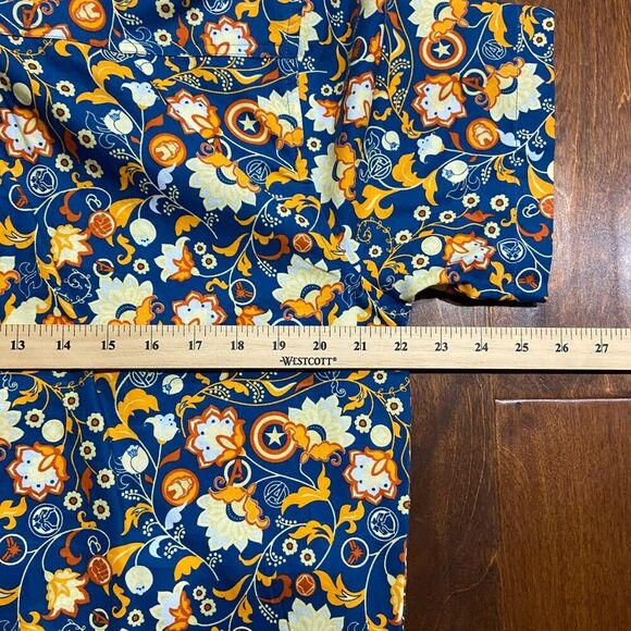 Disney Marvel Avengers Hawaiian Blue Button Front Shirt Cotton Mens Size Medium - Picture 7 of 8